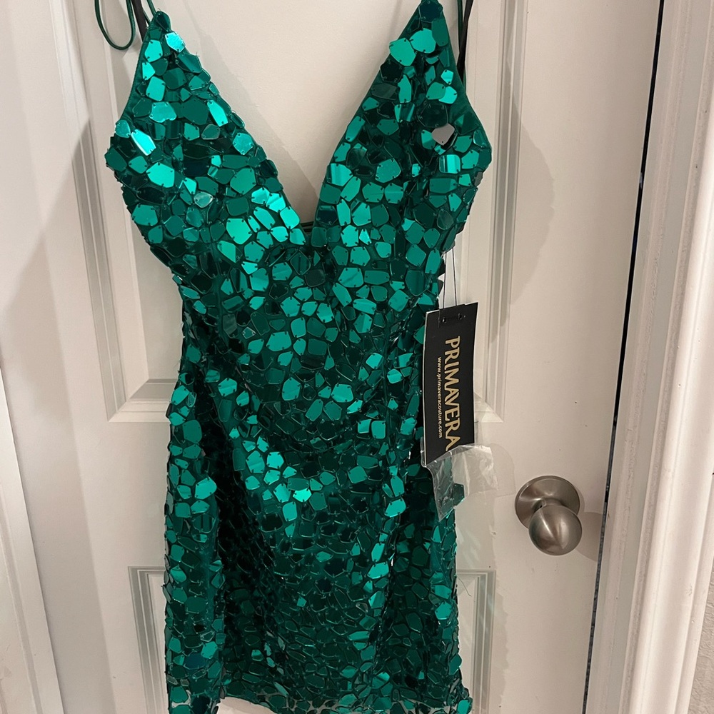 Emerald Green Sequin Dress